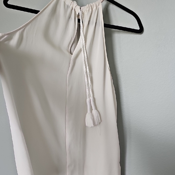 Kobi Halperin Black White Embellished Halter Rope Neck And Tie Tank Top Large - Picture 12 of 12